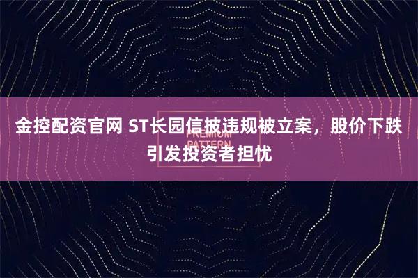 金控配资官网 ST长园信披违规被立案，股价下跌引发投资者担忧